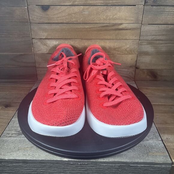 Allbirds Tree Pipers Mens Size 10 Red Lace Up Casual Knit Comfort Sneakers - Picture 2 of 10